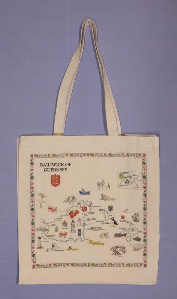 BAG CANVAS GUERNSEY MAP