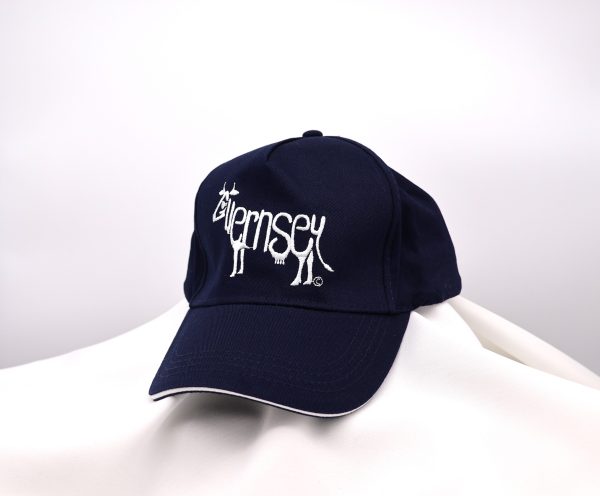 *NEW* Navy with cream emboidery CAP COW WORD