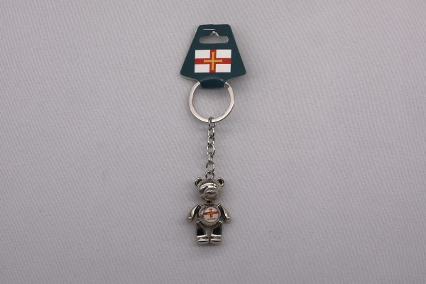 KEYRING METAL JOINTED TEDDY