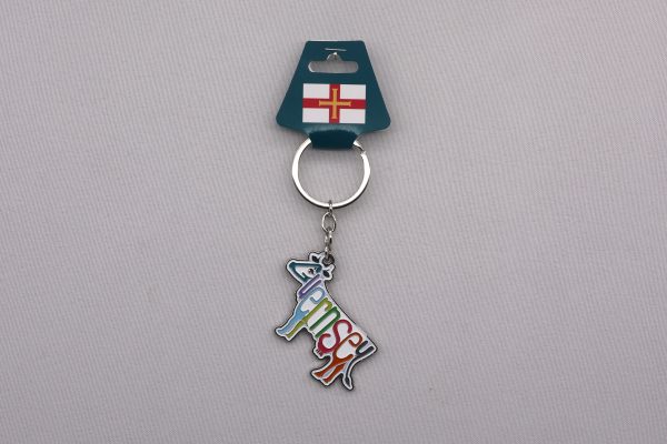 KEYRING COW WORD METAL