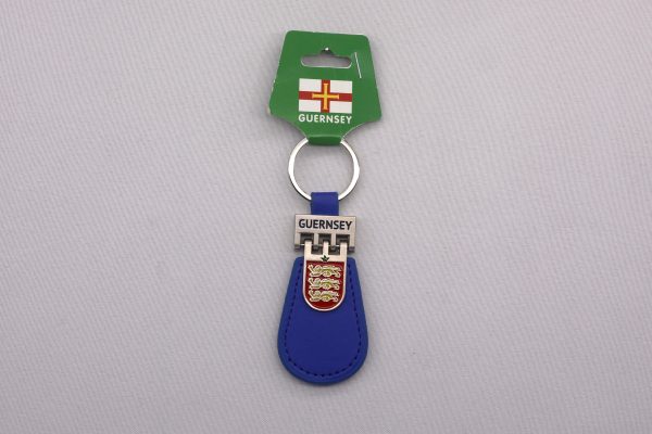 KEYRING LEATHER FOB CREST