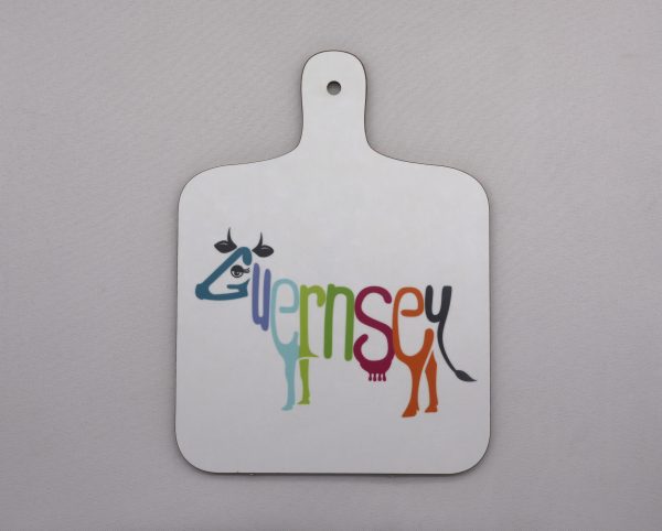 CHOPPING BOARD MELAMINE COW WORD