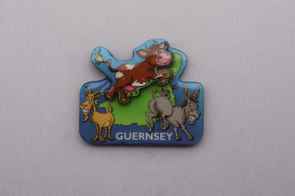 MAGNET EPOXY LAYRED COW/DONKEY/GOAT