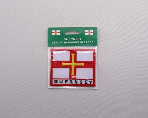 SEW ON BADGE GSY FLAG ‘GUERNSEY’ BELOW