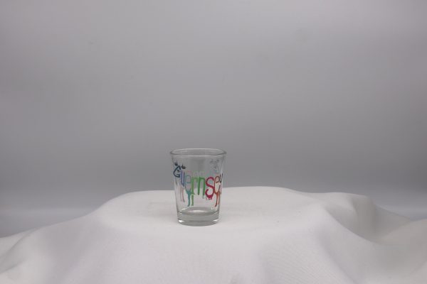 SHOT GLASS COLOURED COW WORD