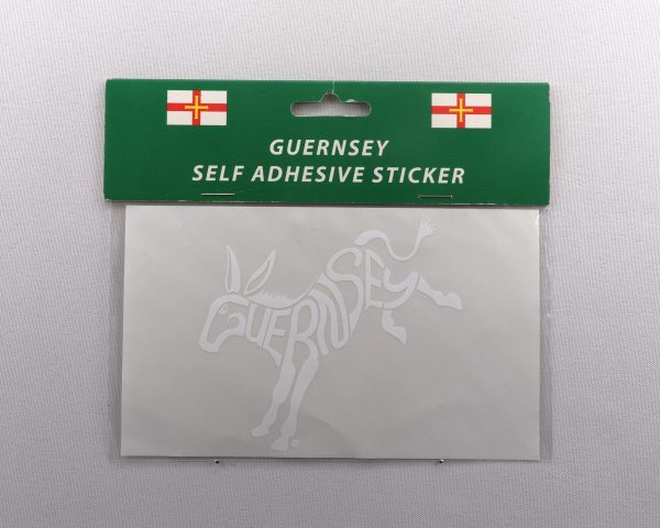 STICKER DONKEY WORD WHITE