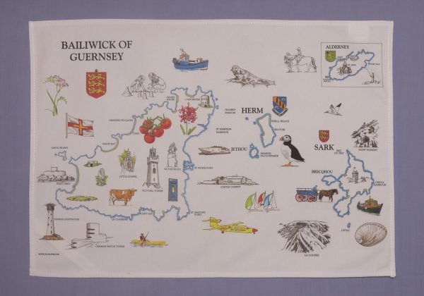 TEATOWEL BAILIWICK MAP