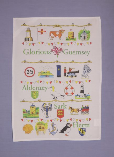 TEATOWEL GLORIOUS GUERNSEY SARK & HERM