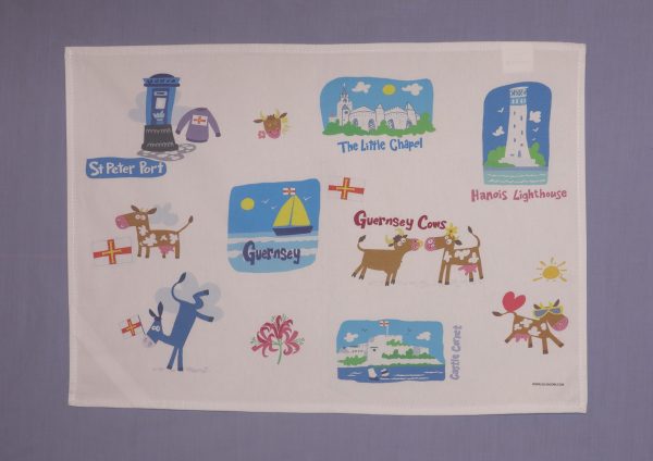 TEATOWEL LITTLE CARTOON ICONS